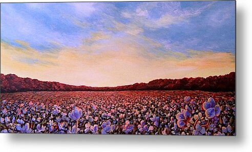 South Metal Print featuring the painting Glory of Cotton by Jeanette Jarmon