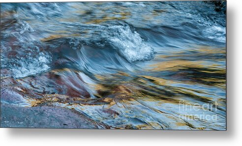 Rivers Metal Print featuring the photograph Golden Strands of Water by Sandra Bronstein