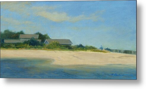 Landscape Metal Print featuring the painting Hamptons Beach House by Phyllis Tarlow