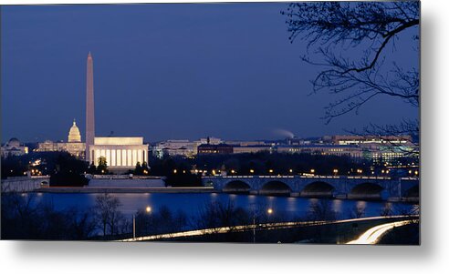 Photography Metal Print featuring the photograph High Angle View Of Government Buildings by Panoramic Images