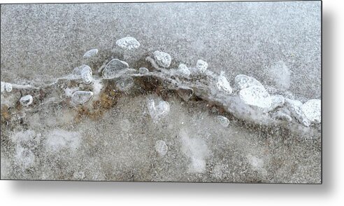 Abstract Metal Print featuring the digital art Ice And The Beach Four by Lyle Crump