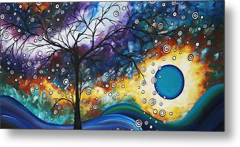 Wall Metal Print featuring the painting Love and Laughter by MADART by Megan Duncanson