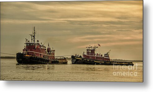 Tug Boat Metal Print featuring the photograph Maritime Tug Boats by Dale Powell