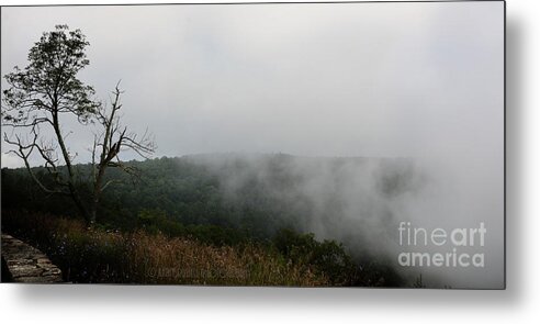 Mist Metal Print featuring the photograph Mist on the Mountains by Kathy Russell