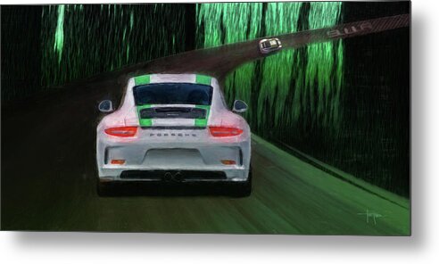 Porsche Metal Print featuring the mixed media Monsters R Real by Alan Greene