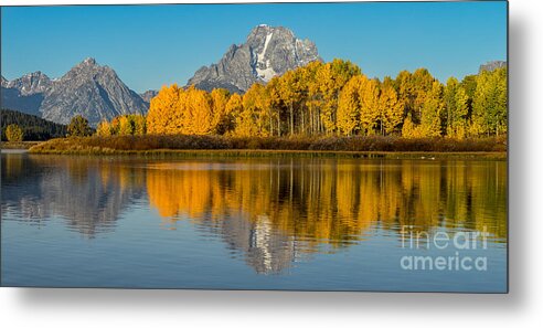 Autumn Metal Print featuring the photograph Oxbow Bend, Teton National Park by Jerry Fornarotto