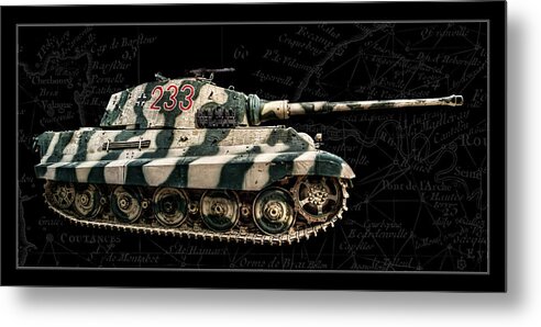 Panzer Vi Metal Print featuring the photograph Panzer Tiger II Side BK BG by Weston Westmoreland