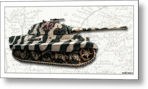 Panzer Vi Metal Print featuring the photograph Panzer Tiger II Side W BG by Weston Westmoreland