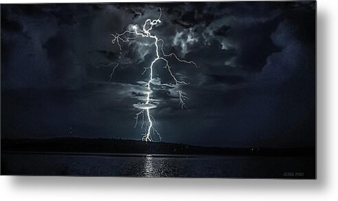 Lightning Metal Print featuring the photograph Positive Striker - Oklahoma by Jesse Post