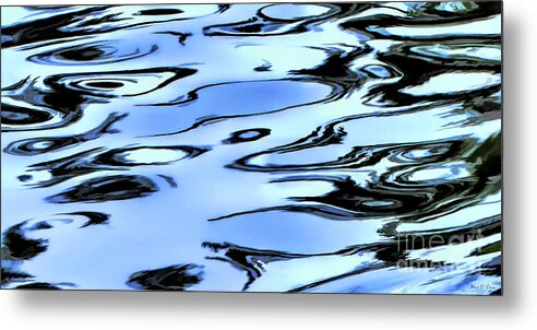 Water Metal Print featuring the photograph Ripples In Blue by Adam Olsen