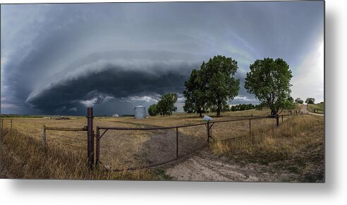 Panorama Metal Print featuring the photograph Rusty Cage Pano by Aaron J Groen