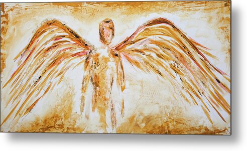 Angel Metal Print featuring the painting Sepia by Ivan Guaderrama
