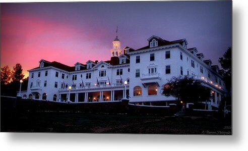 Stanley Hotel Metal Print featuring the photograph Stanley Sunset by Aaron Burrows