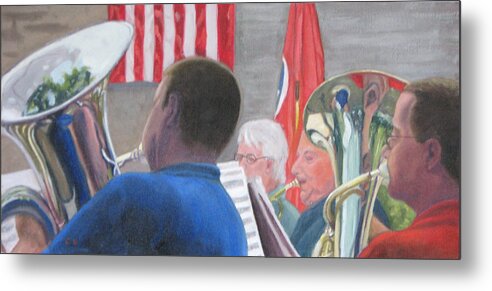 Musicians Metal Print featuring the painting Stars and Stripes by Cynthia Vowell