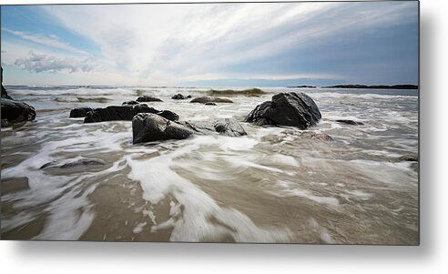 Maine Metal Print featuring the photograph Stormy Maine Morning #3 by Natalie Rotman Cote