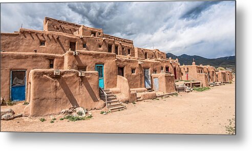  Metal Print featuring the photograph Taos Pueblo New Mexico by Britt Runyon