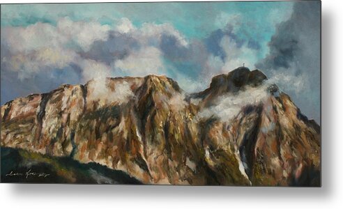 Tatry Metal Print featuring the painting Tatry Mountains- Giewont by Luke Karcz