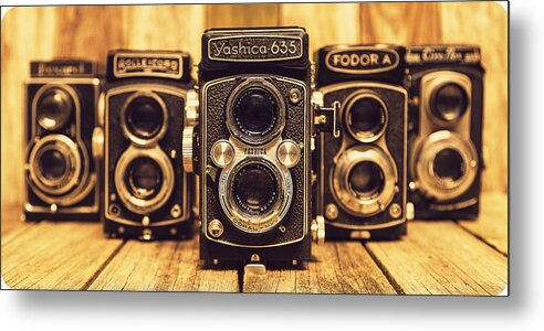 Camera Metal Print featuring the photograph TLR Group by Keith Hawley