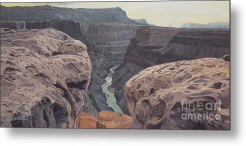 Grand Canyon Metal Print featuring the painting Toroweap Overlook Grand Canyon North rim by Barbara Barber