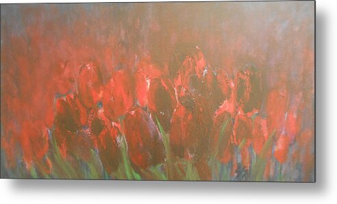 Abstract Metal Print featuring the painting Unconditional by Jane See