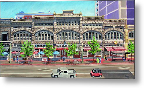 Boise Metal Print featuring the painting Union Block Building - Boise by Kevin Hughes