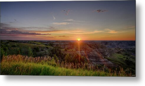 1378 Badlands - Hdr Metal Print featuring the photograph 1378 Badlands - Hdr by Gordon Semmens