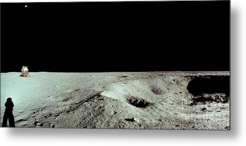 Apollo 11 Metal Print featuring the photograph Apollo 11 Panorama of the first men by Andy Myatt
