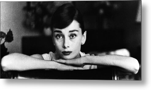 20th Century Metal Print featuring the photograph Audrey Hepburn, British Actress #2 by George Daniell