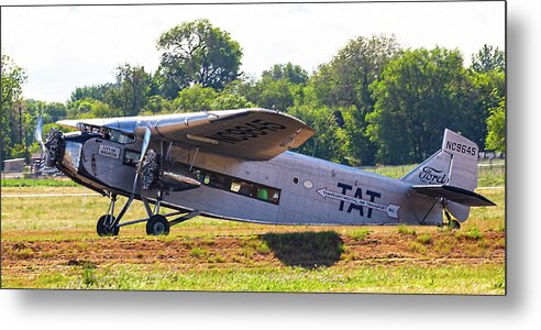 Ford Tri-motor Metal Print featuring the photograph Ford Tri-Motor Airplane #4 by Dart Humeston