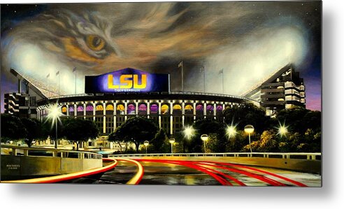 Art Metal Print featuring the painting Death Valley Game Time by Mike Roberts