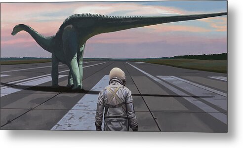 Astronaut Metal Print featuring the painting Diplodocus by Scott Listfield