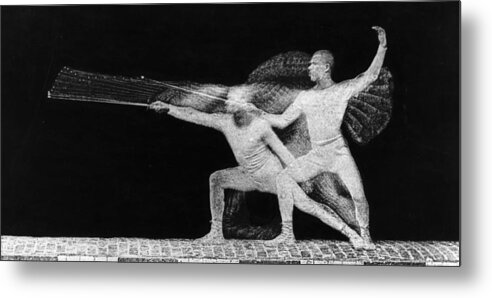 Foil Fencing Metal Print featuring the photograph Fencing Pose by Etienne Jules Marey