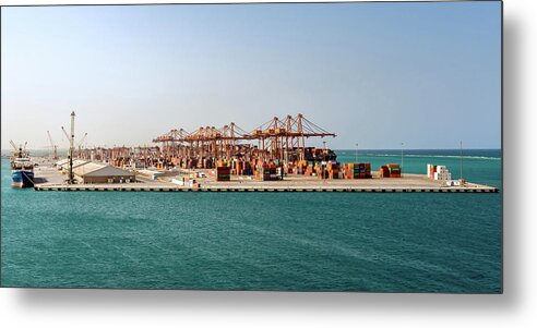Seaport Metal Print featuring the photograph Jeddah Seaport by William Dickman