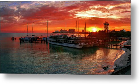 Mexico Metal Print featuring the photograph Sunrise in Cancun by Sun Travels