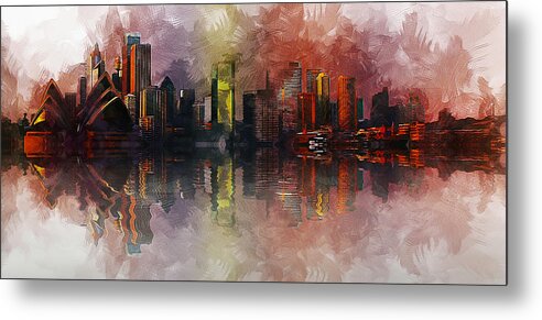  Metal Print featuring the painting Sydney Australia by Ian Mitchell
