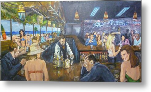 Bar Metal Print featuring the painting When I See This Bar by Bryan Bustard