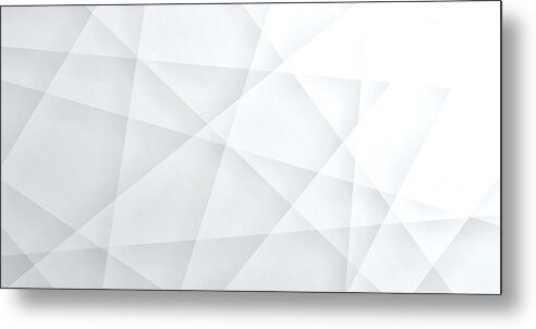 Shadow Metal Print featuring the drawing Abstract bright white background - Geometric texture #3 by Bgblue