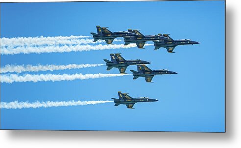 #americastrong Metal Print featuring the photograph America Strong Flyover - 5-8-2020 by Randall Allen