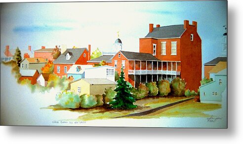 Watercolor Metal Print featuring the painting Behind Old New Castle by William Renzulli