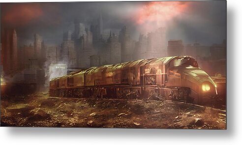 Ai Metal Print featuring the digital art Last Stop Desert City by Micah Offman