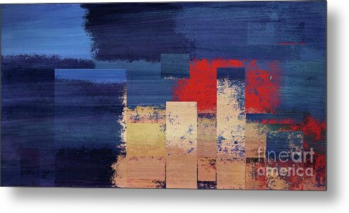 Abstract Metal Print featuring the digital art Nonexpectation-0102c by Variance Collections