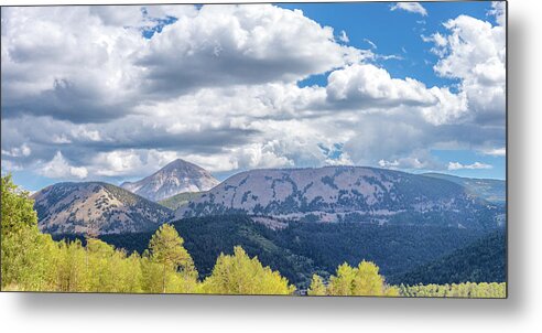 Beauty In The Sky Metal Print featuring the photograph Spanish Peaks Country Colorado Panorama by Debra Martz