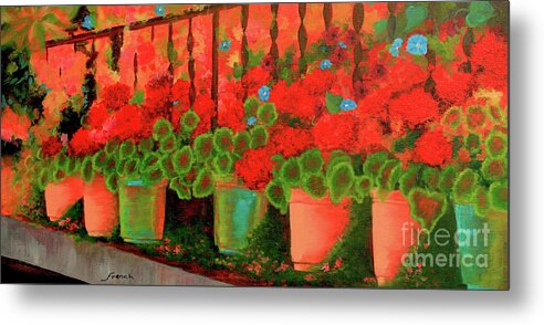 Acrylic Metal Print featuring the painting Summer Blooms by Jeanette French
