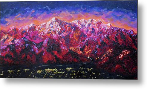 Mountain Metal Print featuring the painting What Dreams May Come by Ashley Wright