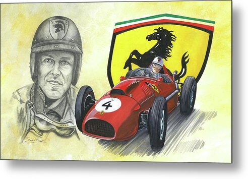 Ferrari Metal Print featuring the painting The Ferrari Legends - Wolfgang von Trips by Simon Read