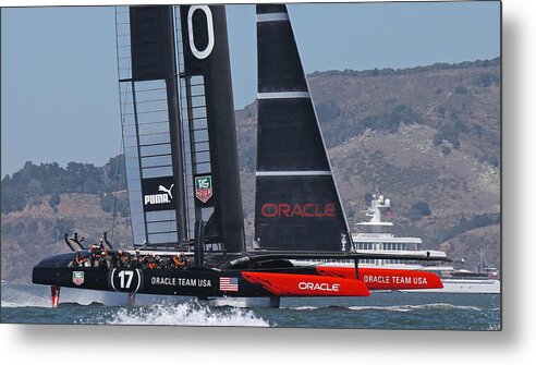 Oracle Metal Print featuring the photograph America's Cup Oracle #44 by Steven Lapkin