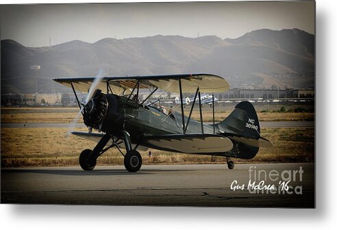 Airplane Metal Print featuring the photograph Vintage Two Seater by Gus McCrea