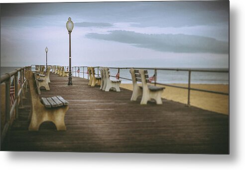 Office Decor Metal Print featuring the photograph Stormy Boardwalk 2 by Steve Stanger