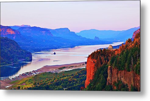 Oregon Metal Print featuring the photograph Columbia River Gorge Sunset by Steve Warnstaff