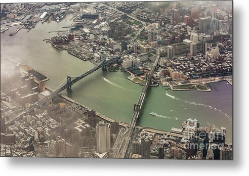 Brooklyn Real Estate Metal Print featuring the photograph Downtown Brooklyn Aerial View by David Oppenheimer